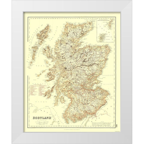 Scotland - Railways - Swanston White Modern Wood Framed Art Print by Swanston