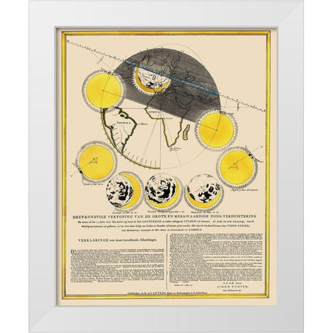 Solar Eclipse July 25 - Panser 1748 White Modern Wood Framed Art Print by Panser