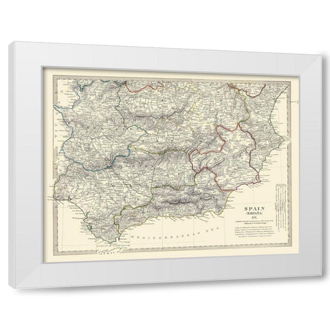 Spain 3 - Baldwin 1831 White Modern Wood Framed Art Print by Baldwin