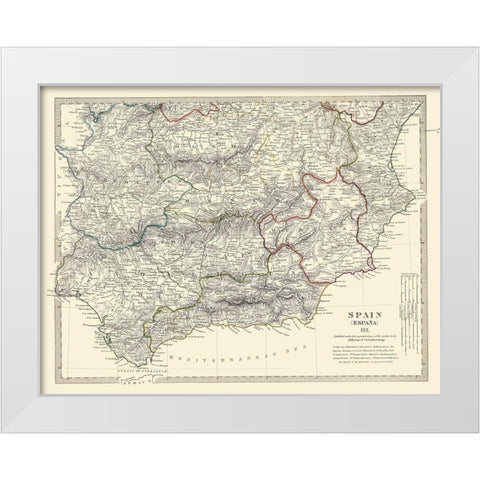 Spain 3 - Baldwin 1831 White Modern Wood Framed Art Print by Baldwin