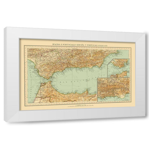 Southern Spain - Touring Club Italiano 1929 White Modern Wood Framed Art Print by Touring Club Italiano
