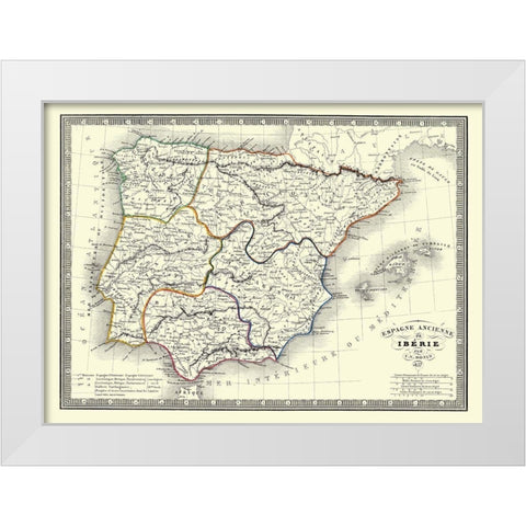 Spain Portugal - Monin 1837 White Modern Wood Framed Art Print by Monin