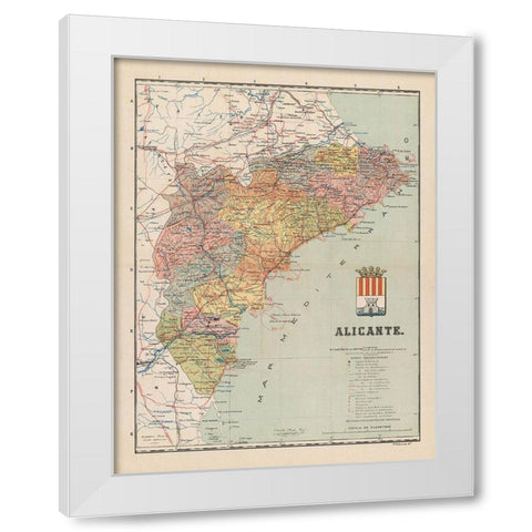 Alicante Spain Europe - Martin 1900 White Modern Wood Framed Art Print by Martin