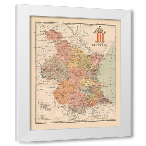 Valencia Spain Europe - Martin 1900 White Modern Wood Framed Art Print by Martin