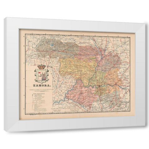 Zamora Spain Europe - Martin 1911 White Modern Wood Framed Art Print by Martin
