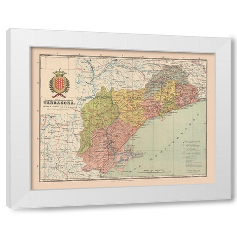 Tarragona Spain Europe - Martin 1911 White Modern Wood Framed Art Print by Martin
