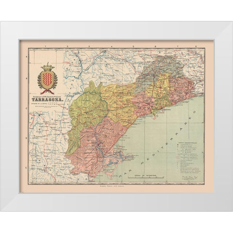 Tarragona Spain Europe - Martin 1911 White Modern Wood Framed Art Print by Martin