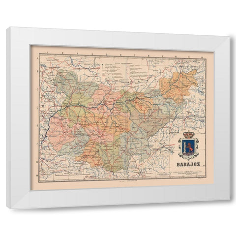 Badajoz Spain Europe - Martin 1911 White Modern Wood Framed Art Print by Martin