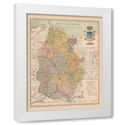 Lugo Spain Europe - Martin 1911 White Modern Wood Framed Art Print by Martin