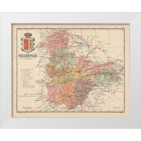 Valladolid Spain Europe - Martin 1911 White Modern Wood Framed Art Print by Martin