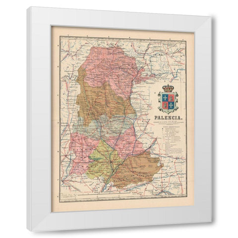 Palencia Spain Europe - Martin 1911 White Modern Wood Framed Art Print by Martin