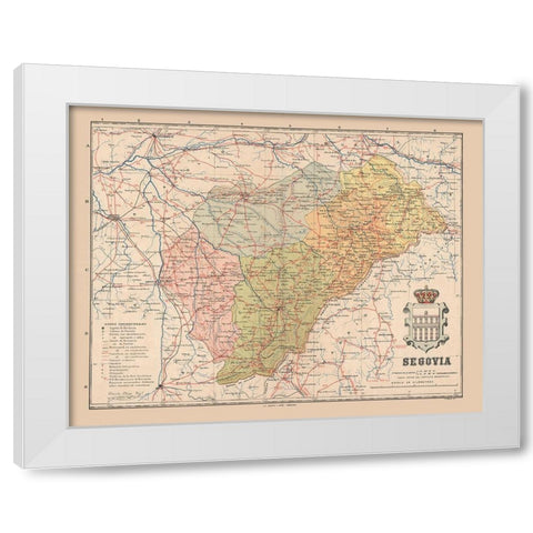 Segovia Spain Europe - Martin 1911 White Modern Wood Framed Art Print by Martin