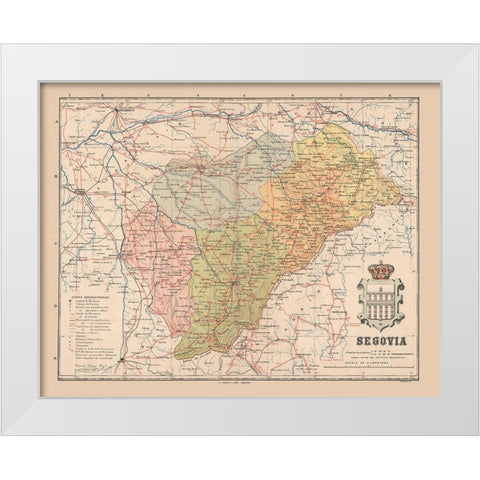 Segovia Spain Europe - Martin 1911 White Modern Wood Framed Art Print by Martin