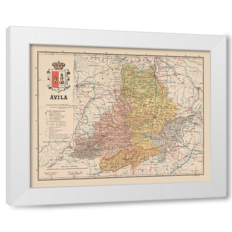 Avila Spain Europe - Martin 1911 White Modern Wood Framed Art Print by Martin