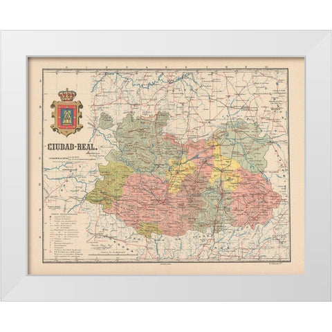 Ciudad Real Spain Europe - Martin 1911 White Modern Wood Framed Art Print by Martin