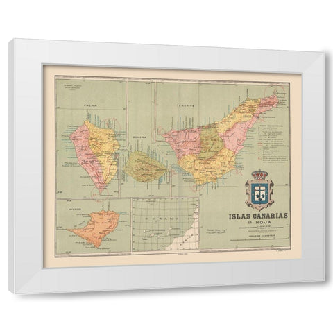 Canary Islands Spain Europe - Martin 1911 White Modern Wood Framed Art Print by Martin
