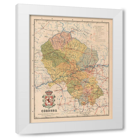 Cardova Spain Europe - Martin 1911 White Modern Wood Framed Art Print by Martin