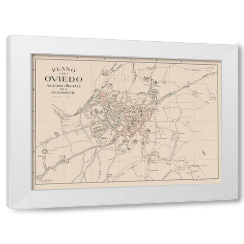 Oviedo Spain Europe - Martin 1911 White Modern Wood Framed Art Print by Martin