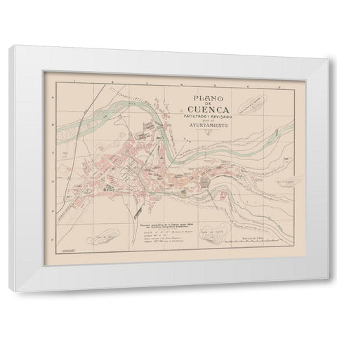 Cuenca Spain Europe - Martin 1911 White Modern Wood Framed Art Print by Martin
