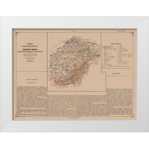 Segovia Province Spain - Valverde 1880 White Modern Wood Framed Art Print by Valverde