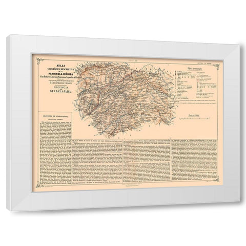 Guadalajara Province Spain - Valverde 1880 White Modern Wood Framed Art Print by Valverde