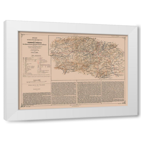Toledo Province Spain - Valverde 1880 White Modern Wood Framed Art Print by Valverde