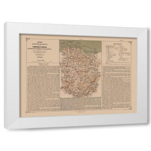 Lugo Province Spain - Valverde 1880 White Modern Wood Framed Art Print by Valverde