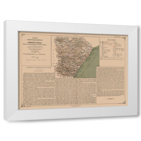 Castellon de la Plana Province Spain White Modern Wood Framed Art Print by Valverde