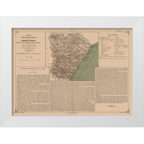 Castellon de la Plana Province Spain White Modern Wood Framed Art Print by Valverde