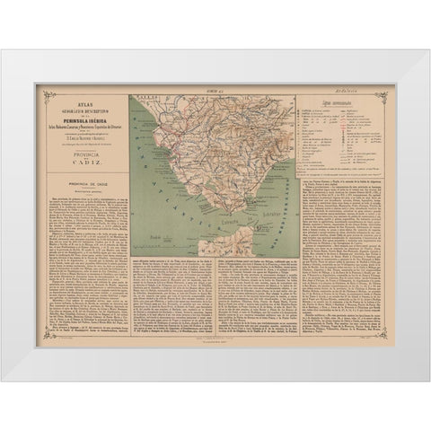Cadiz Province Spain - Valverde 1880 White Modern Wood Framed Art Print by Valverde
