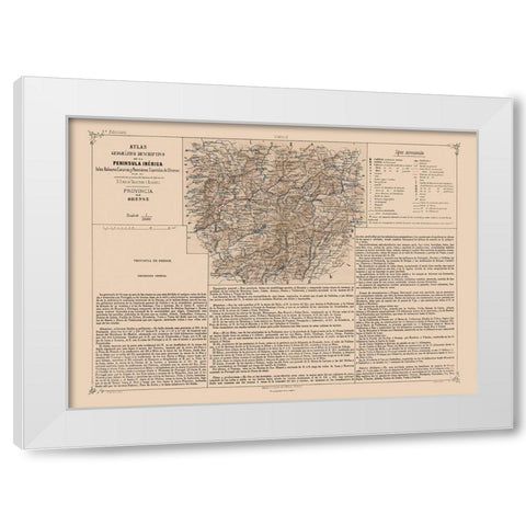 Ourense Province Spain - Valverde 1880 White Modern Wood Framed Art Print by Valverde