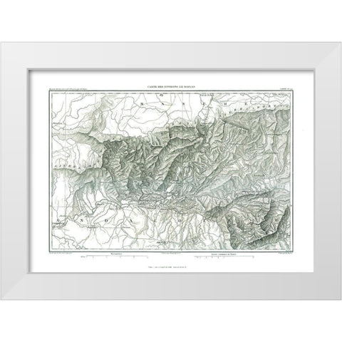 Bailen Spain - Thiers 1866 White Modern Wood Framed Art Print by Thiers