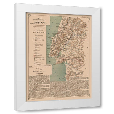 Estremadura Province Spain Portugal - Valverde White Modern Wood Framed Art Print by Valverde