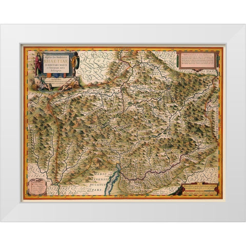 Switzerland - Jansson 1633 White Modern Wood Framed Art Print by Jansson