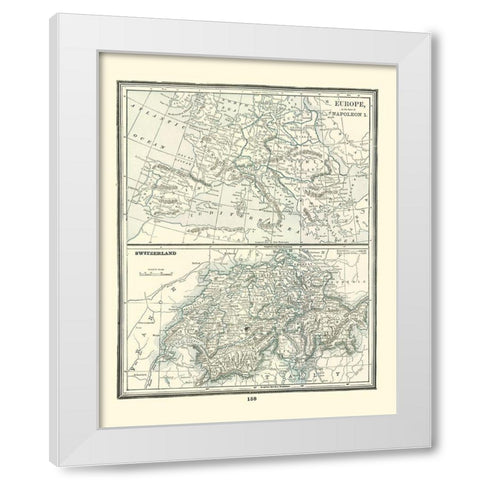 Switzerland - Rathbun 1893 White Modern Wood Framed Art Print by Rathbun