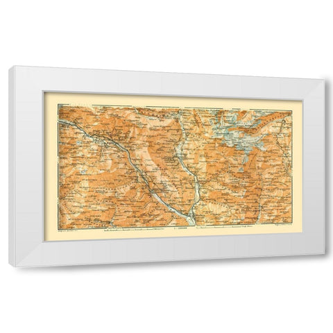 Sobrio Region Switzerland - Baedeker 1921 White Modern Wood Framed Art Print by Baedeker