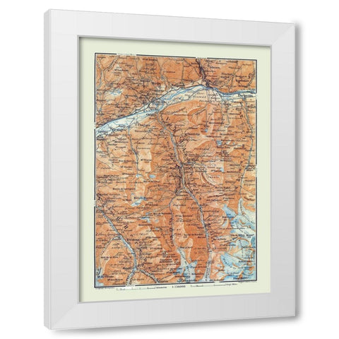 Val dAnniviers Region Switzerland - Baedeker 1921 White Modern Wood Framed Art Print by Baedeker