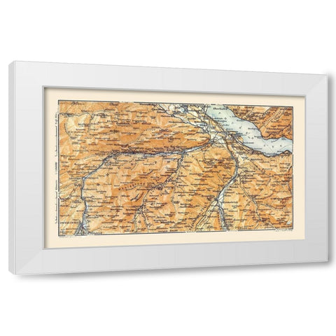 Zweisimmen Switzerland - Baedeker 1921 White Modern Wood Framed Art Print by Baedeker