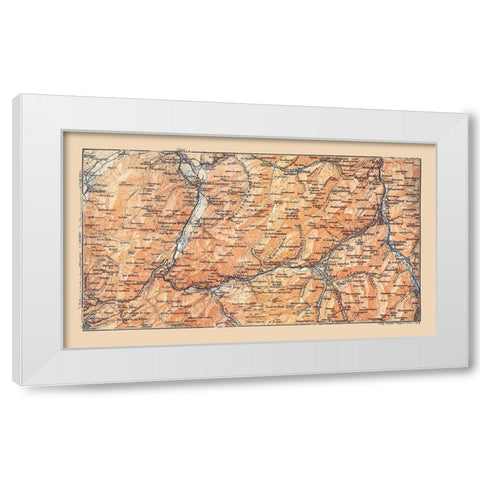 Gruyeres Switzerland - Baedeker 1921 White Modern Wood Framed Art Print by Baedeker