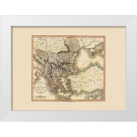 Europe Turkey - Cary 1801 White Modern Wood Framed Art Print by Cary