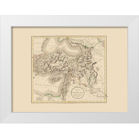 Asia Turkey - Cary 1801 White Modern Wood Framed Art Print by Cary