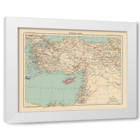 Asia Turkey - Schrader 1908 White Modern Wood Framed Art Print by Schrader