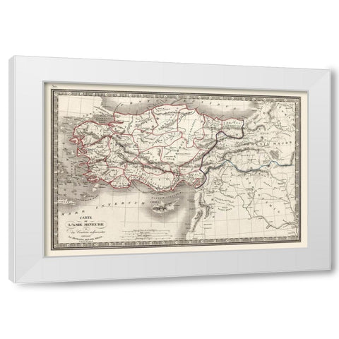 Asia Minor Turkey - Monin 1839 White Modern Wood Framed Art Print by Monin