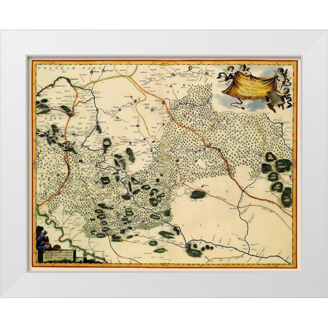 Ukraine - Blaeu 1662 White Modern Wood Framed Art Print by Blaeu