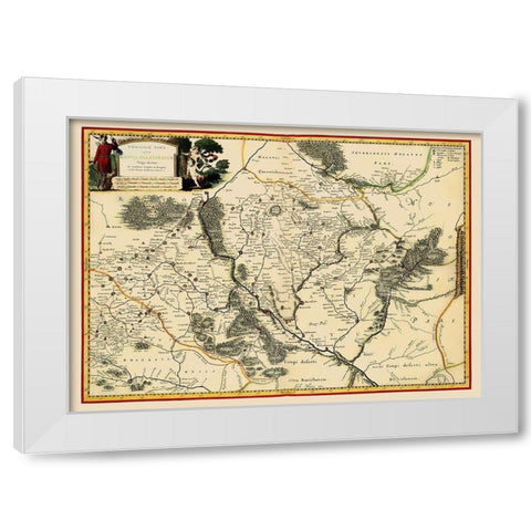 Ukraine - Blaeu 1662 White Modern Wood Framed Art Print by Blaeu