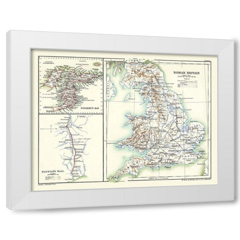 Roman Britain - Poole 1902 White Modern Wood Framed Art Print by Poole