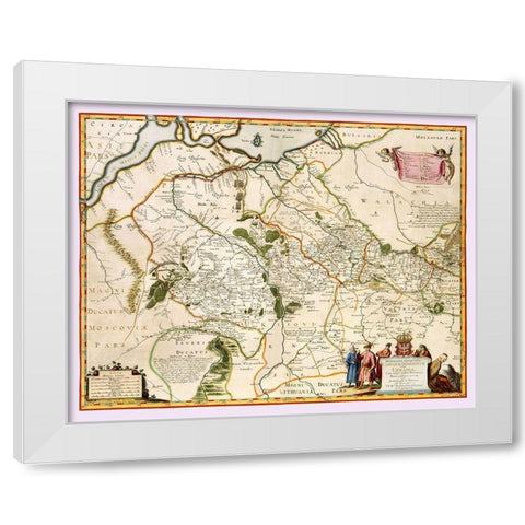 Ukraine - Beauplan White Modern Wood Framed Art Print by Beauplan