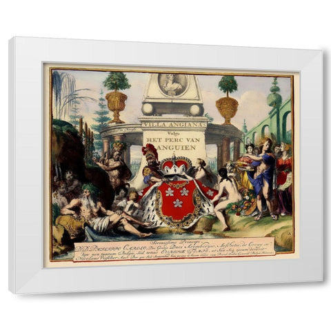 Villa Angiana Benelux Belgium - DeHooghe 1685 White Modern Wood Framed Art Print by De Hooghe