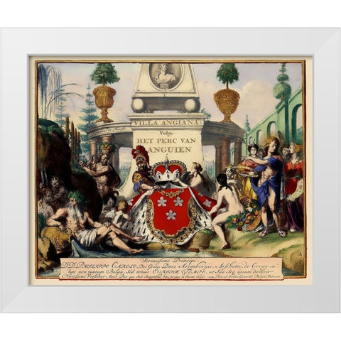 Villa Angiana Benelux Belgium - DeHooghe 1685 White Modern Wood Framed Art Print by De Hooghe