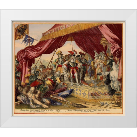 Vienna Austria Siege 11 - DeHooghe 1683 White Modern Wood Framed Art Print by De Hooghe